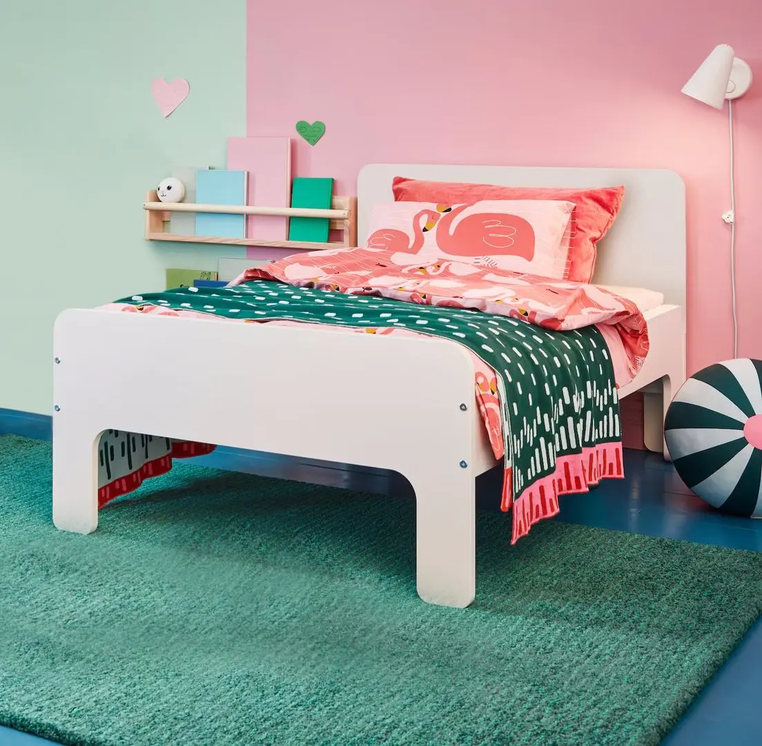 Кровать Ikea Slakt с реечным дном 80x200 (Белый)