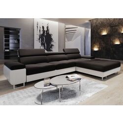 Canapea de colt Space Meble Anton Mini Right Sawana 14/D511 (Black/White)