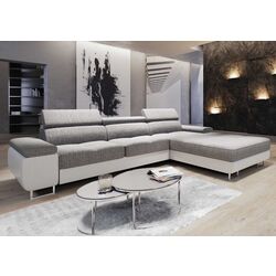 Canapea de colt Space Meble Anton Mini Right Kornet 02/D511 (Gray/White)