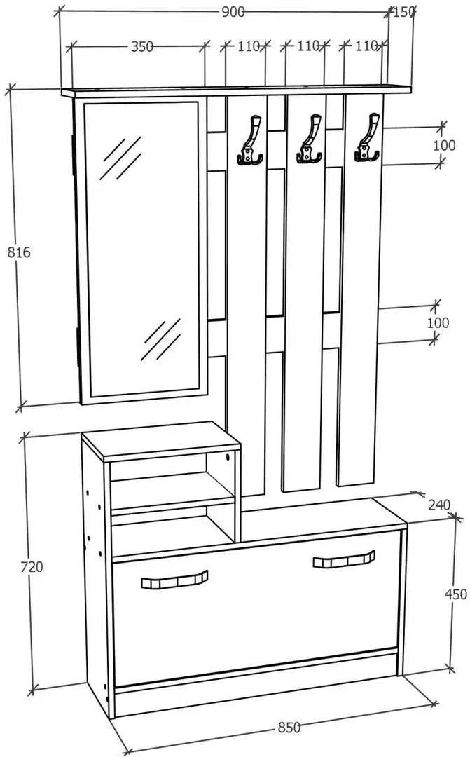 Прихожая Haaus Lyon (White)