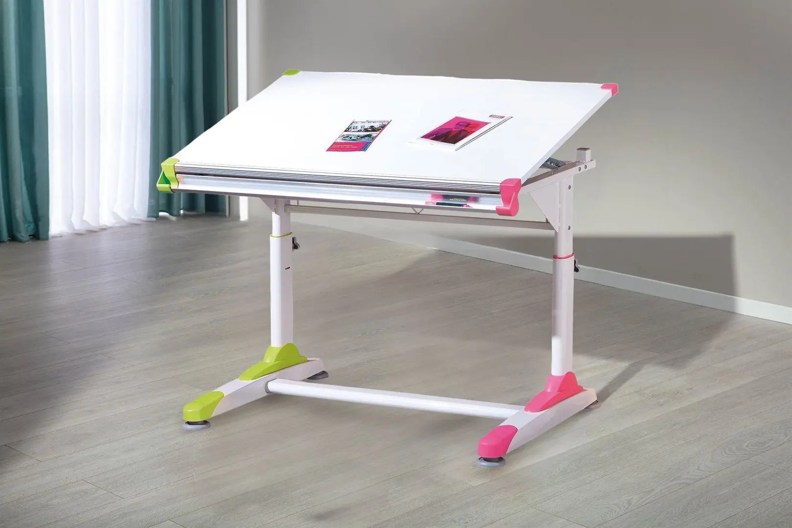 Banca reglabila Halmar Collorido (White/Green/Pink)