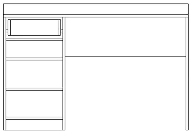 Письменный стол Yasen Дисней (Серый Графит/Дуб Крафт Белый)