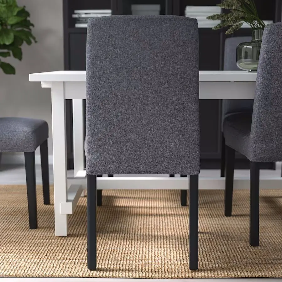 Set scaune Ikea Bergmund 2 bucati (Negru/Gunnared Gri Mediu)