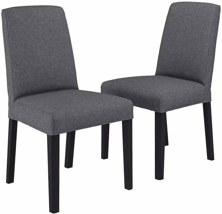 Set scaune Ikea Bergmund 2 bucati (Negru/Gunnared Gri Mediu)