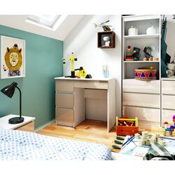 Стол письменный Akord A-7 90 Left (White/Cappuccino Gloss)