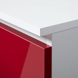 Masa de birou Akord A-7 90 Right (White/Red Gloss) Thumb