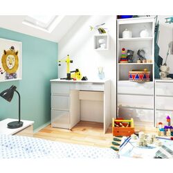 Стол письменный Akord A-7 90 Left (White/Metallic Gloss)