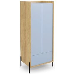 Dulap Halmar Mobius 2D (Hickory Natural/Blue Horizon)