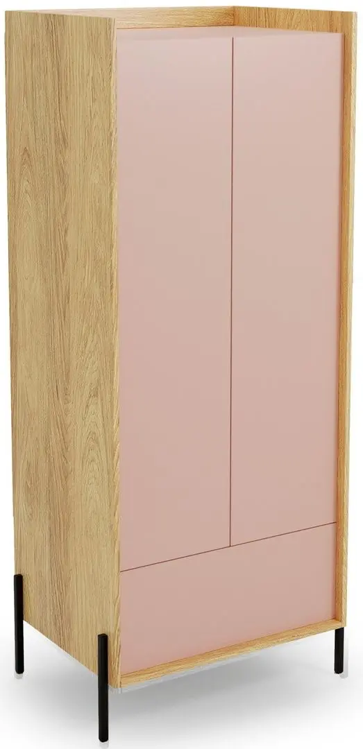 Шкаф Halmar Mobius 2D (Hickory Natural/Antique Rose)