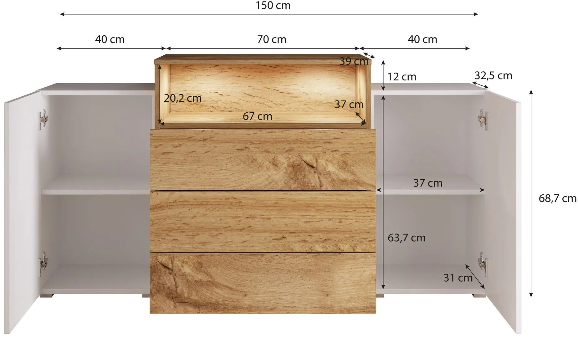 Tumba Bratex Urban III (Wotan Oak)