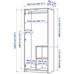 Dulap Ikea Brimnes 78x190 2 usi (Alb) Thumb
