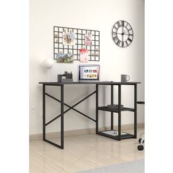 Masa de birou Bofigo 2 rafturi (Anthracite/Black) Thumb