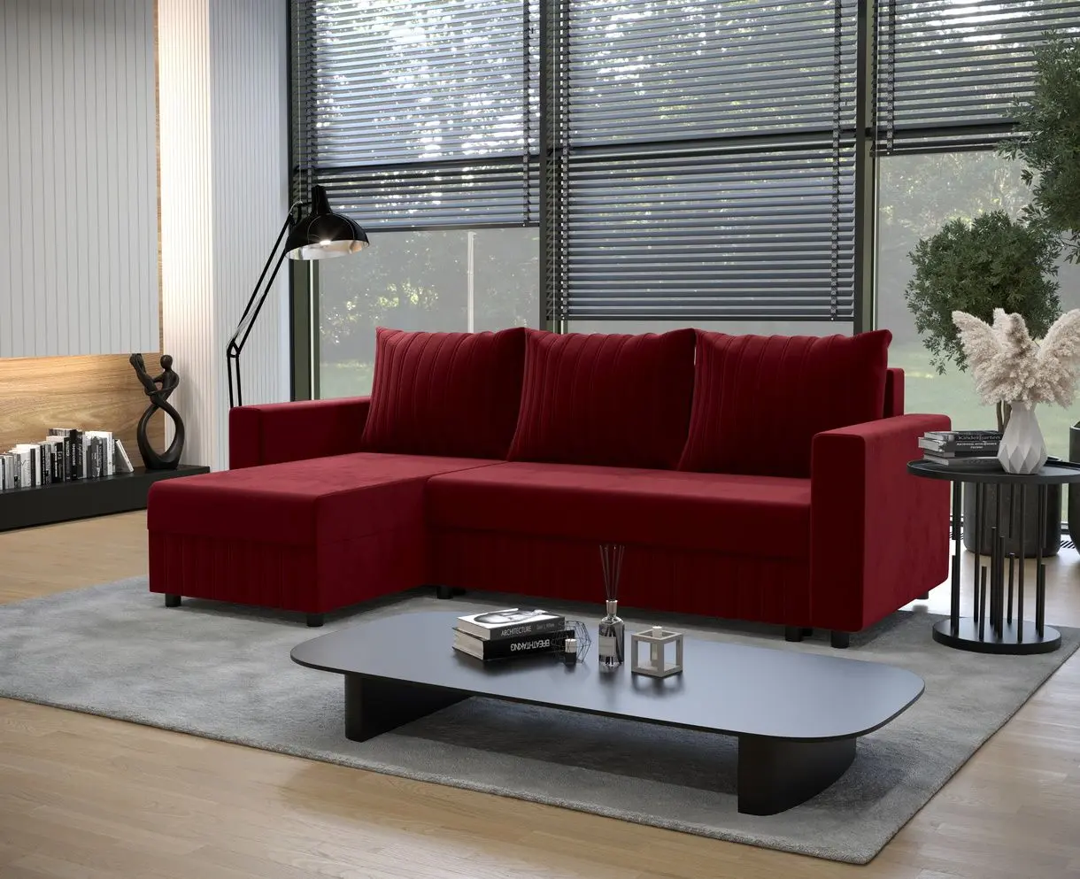 Canapea de colt Space Meble Park L Riviera 61 (Red)