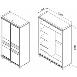 Dulap-cupe Ambianta Cristal 1.2m Thumb
