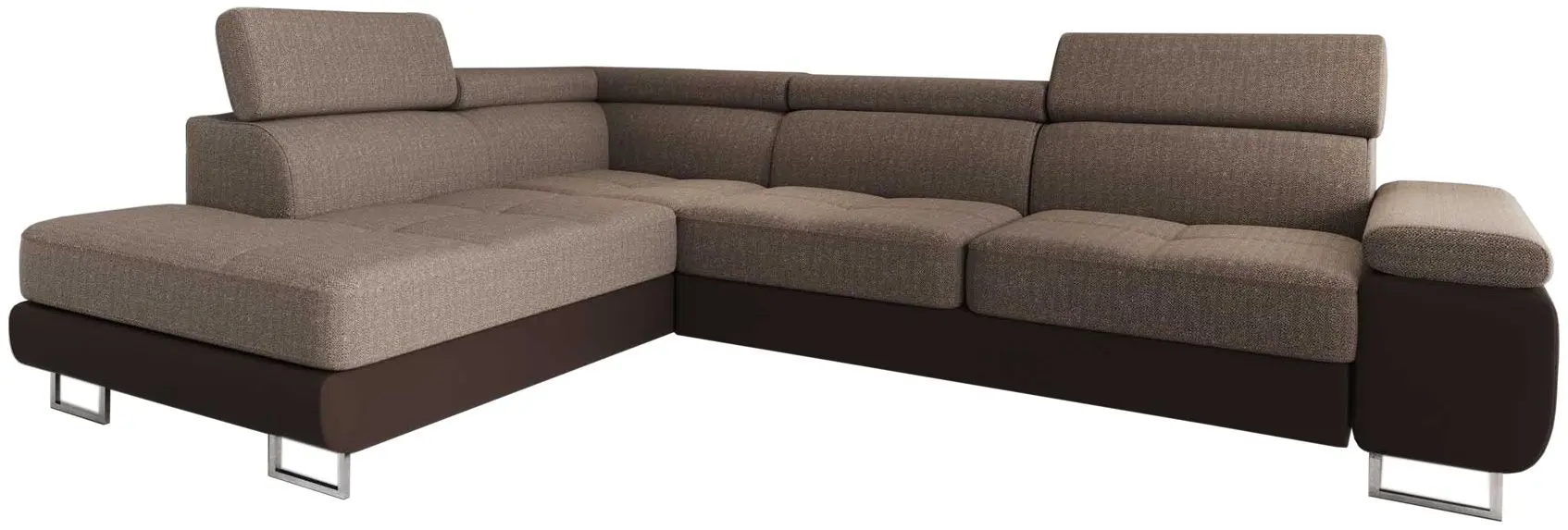 Canapea de colt Space Meble Anton L Left Kornet 04/D33 (Brown/Brown Dark)