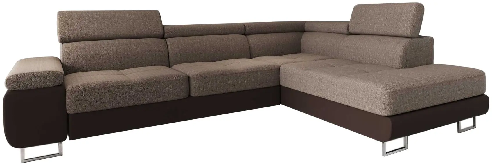 Canapea de colt Space Meble Anton L Right Kornet 04/D33 (Brown/Brown Dark)