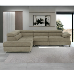 Canapea de colt extensibila Tempo Kondela Buton R Soro 13 Left (Light Brown)