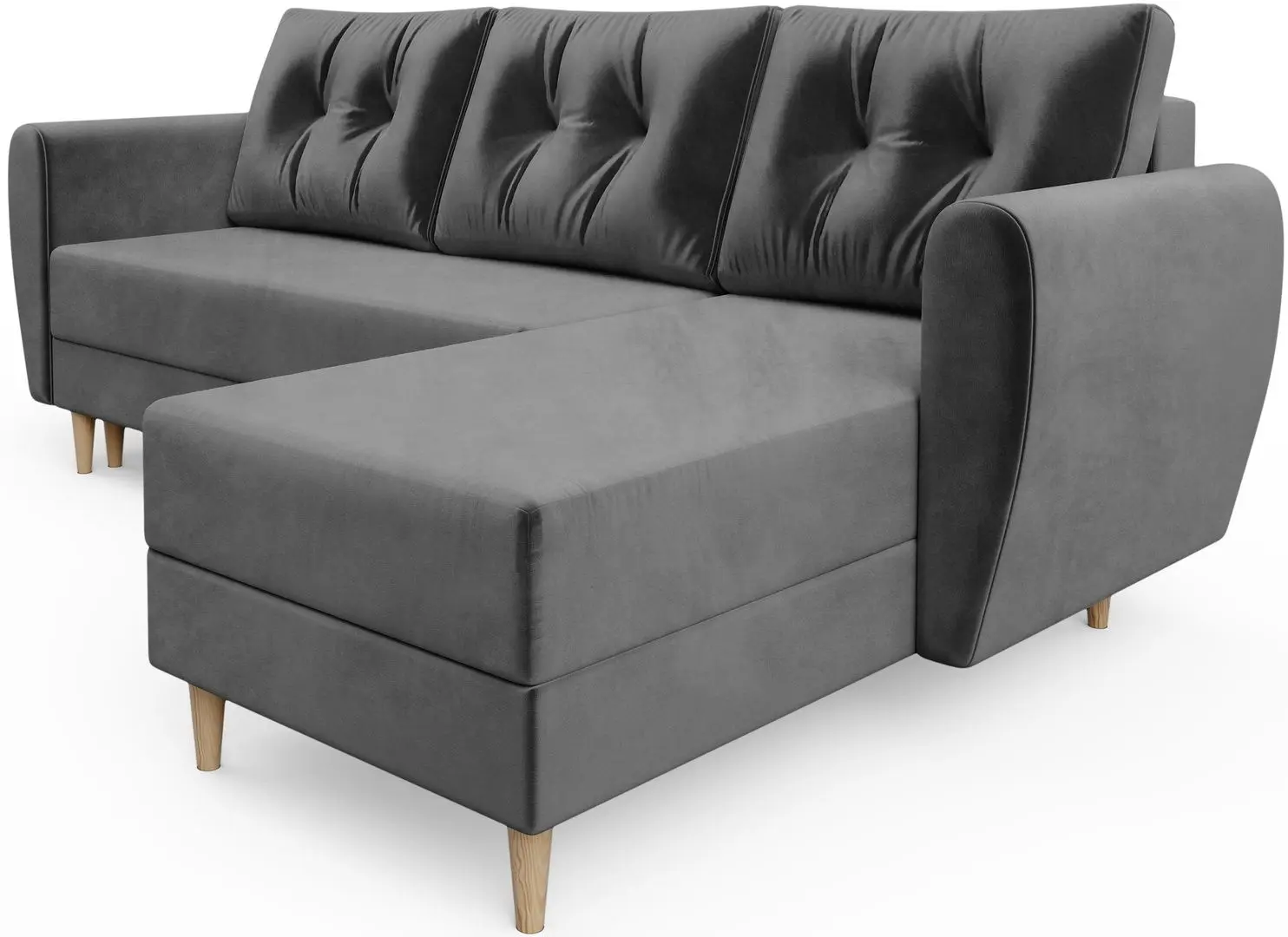 Canapea de colt Space Meble Palermo L Itaka 14 (Gray)