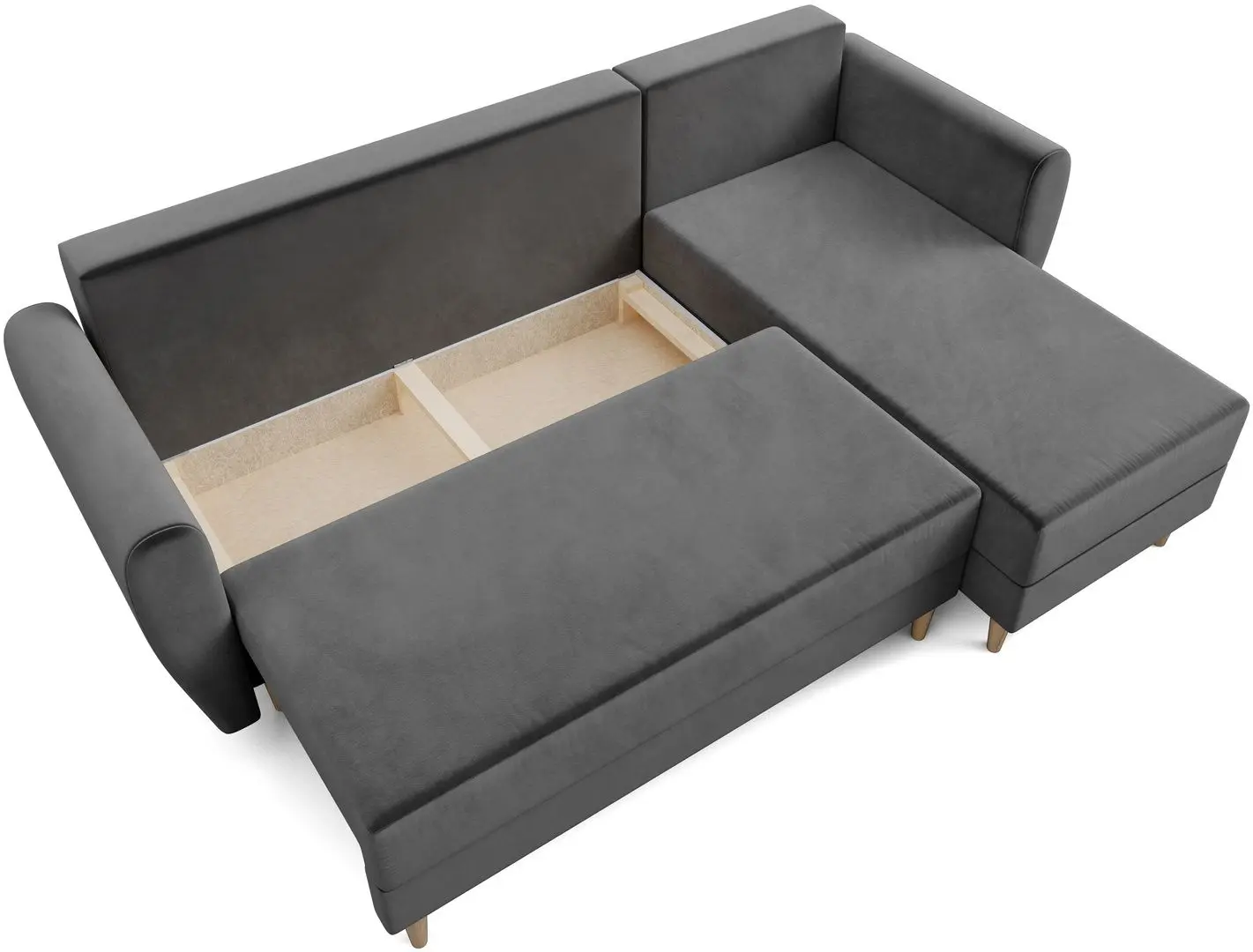 Canapea de colt Space Meble Palermo L Itaka 14 (Gray)