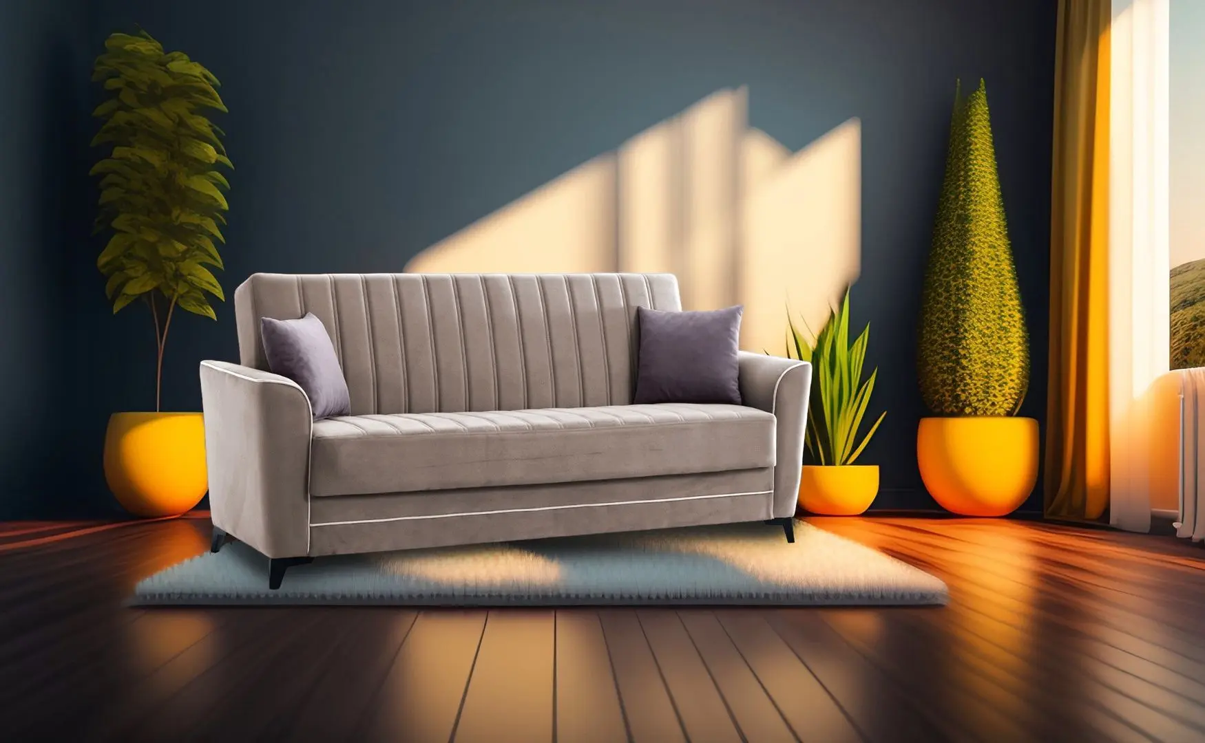 Canapea Fabulous Diana 3-locuri 06-003 (Cappuccino)