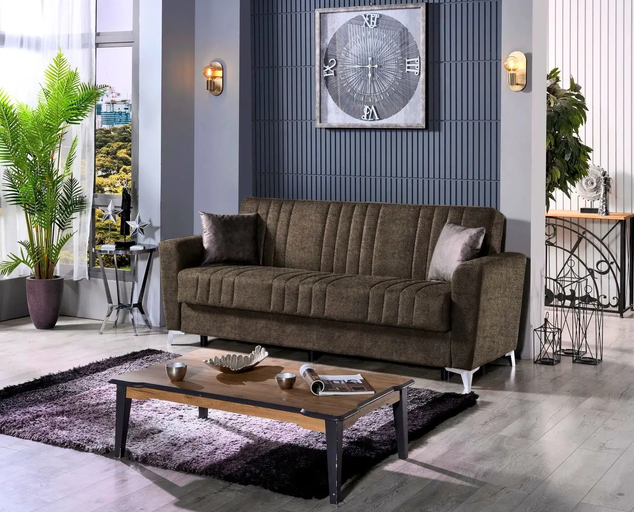 Canapea Fabulous Ekol 3-locuri 73-100 (Dark Brown)