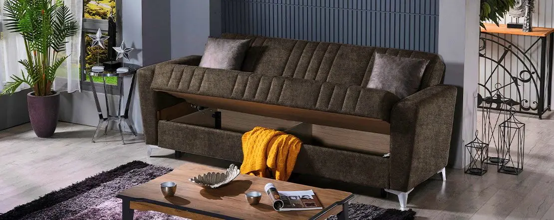 Canapea Fabulous Ekol 3-locuri 73-100 (Dark Brown)