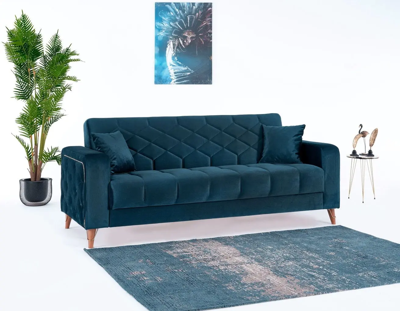 Canapea Fabulous Melisa 3-locuri 82-003 (Blue-Green)