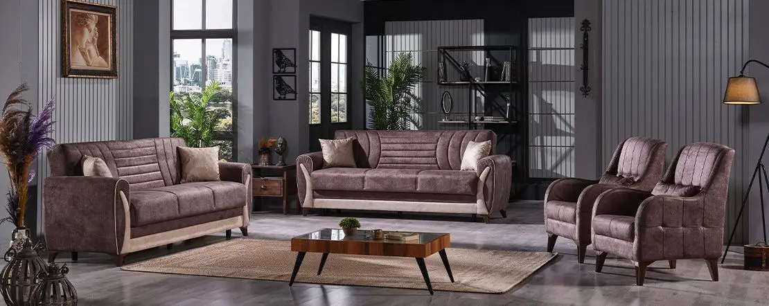 Диван Fabulous Seren 3-местный 73-100 (Dark Brown/Beige)