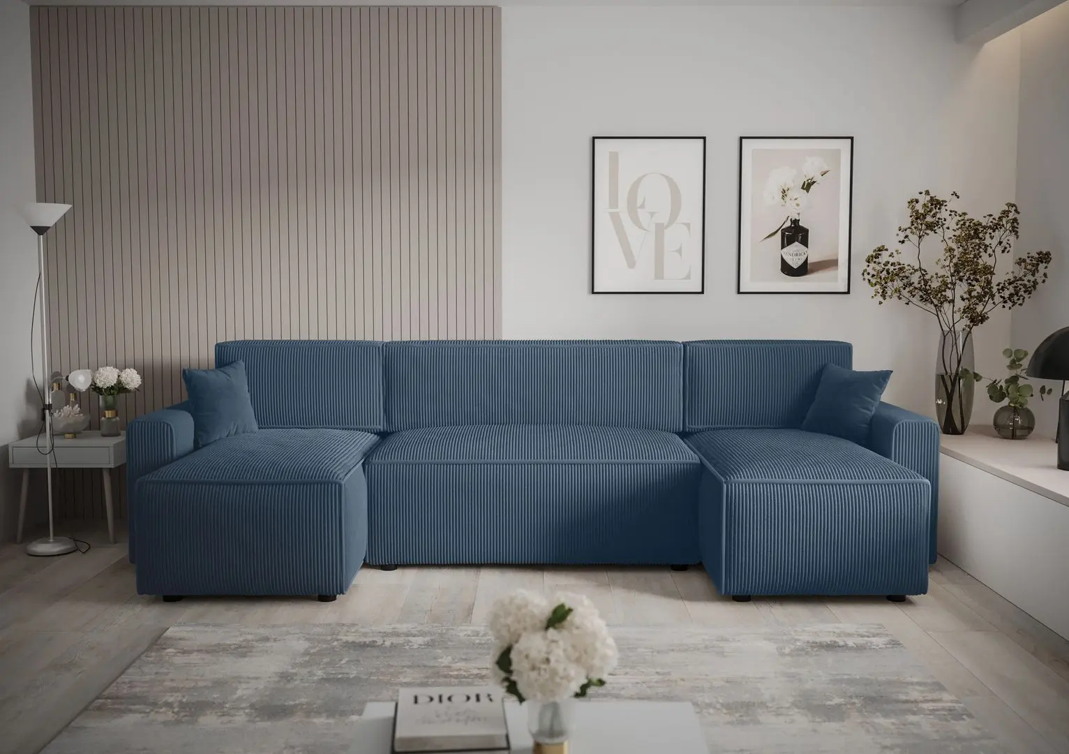 Canapea in forma de U Space Meble Mira U Bis Poso 5 (Blue)