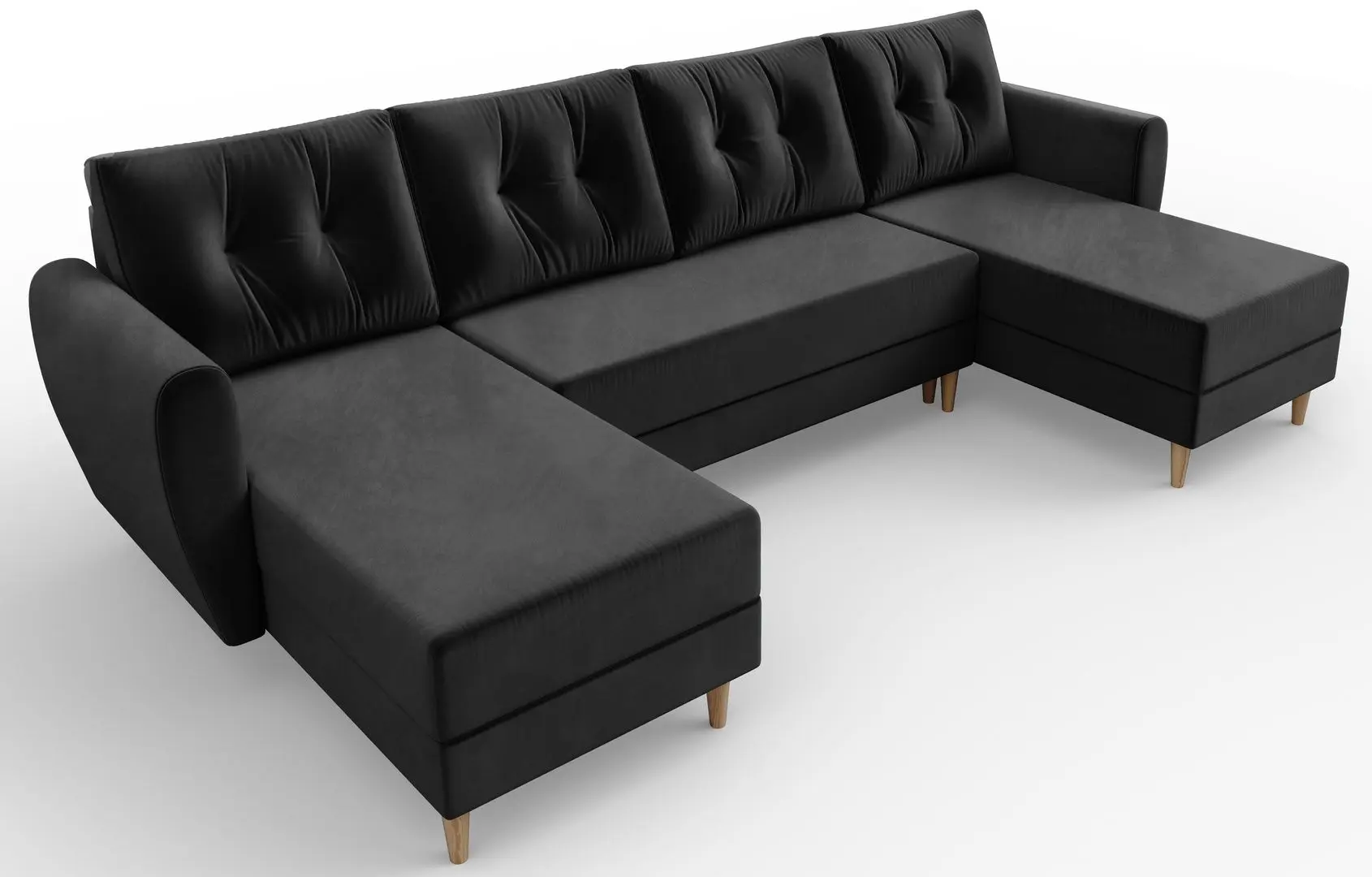 Диван П-образный Space Meble Palermo U Itaka 15 (Black)