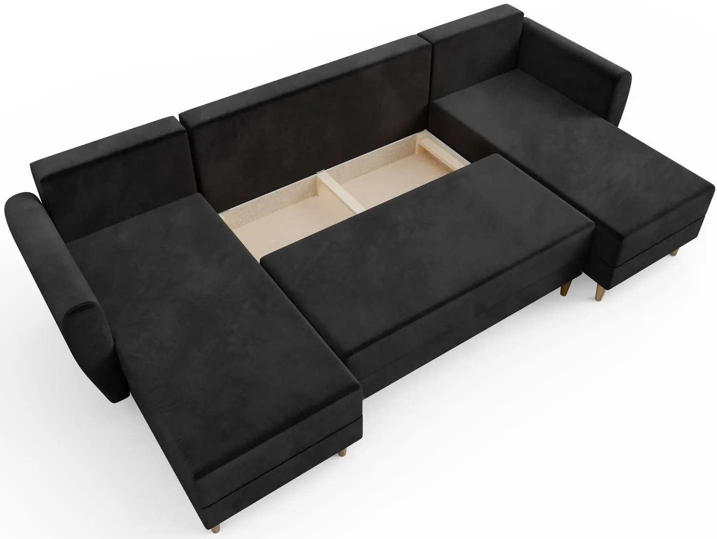 Диван П-образный Space Meble Palermo U Itaka 15 (Black)