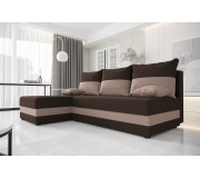 Canapea de colt Space Meble Hewlet Sawana 16/Sawana 22 (Brown Dark/Brown Light)