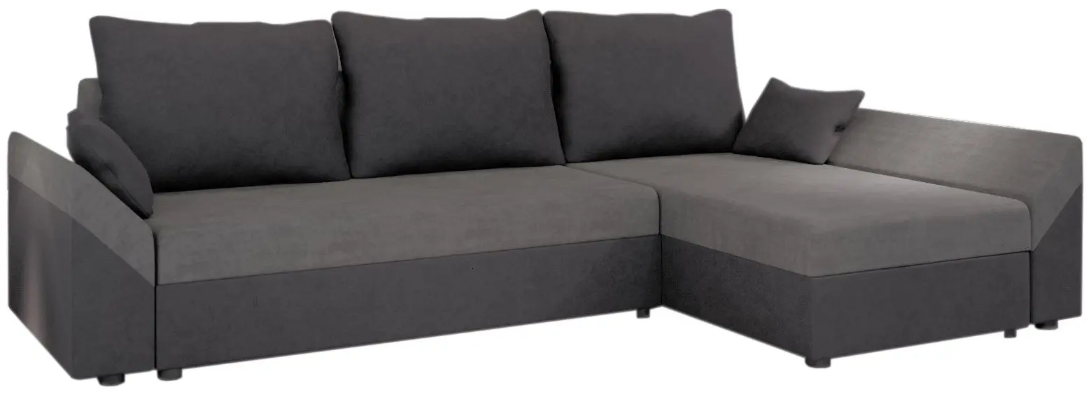 Canapea de colt Space Meble Dante L Sawana 21/Sawana 05 (Gray/Dark Gray)