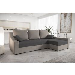 Canapea de colt Space Meble Ontario Right Sawana 05/Sawana 21 (Gray Dark/Gray)