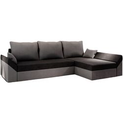 Диван угловой Space Meble Dante L Mikrofaza 15/Mikrofaza 27 (Black/Gray) Thumb