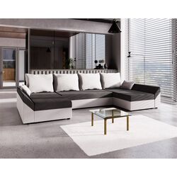 Диван П-образный Space Meble Dante U Mikrofaza 27/Mikrofaza 31 (Gray/White)