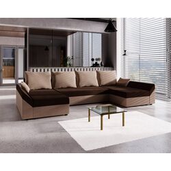 Canapea in forma de U Space Meble Dante U Mikrofaza 20/Mikrofaza 05 (Brown/Beige)