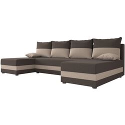 Canapea in forma de U Space Meble Hewlet U Rainbow 41/Rainbow 05 (Brown Dark/Brown Light) Thumb