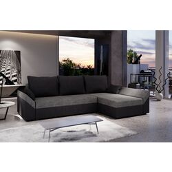 Canapea de colt Space Meble Dante L Mikrofaza 27/Mikrofaza 15 (Gray/Black)