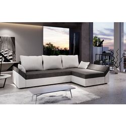 Диван угловой Space Meble Dante L Mikrofaza 27/Mikrofaza 31 (Gray/White)