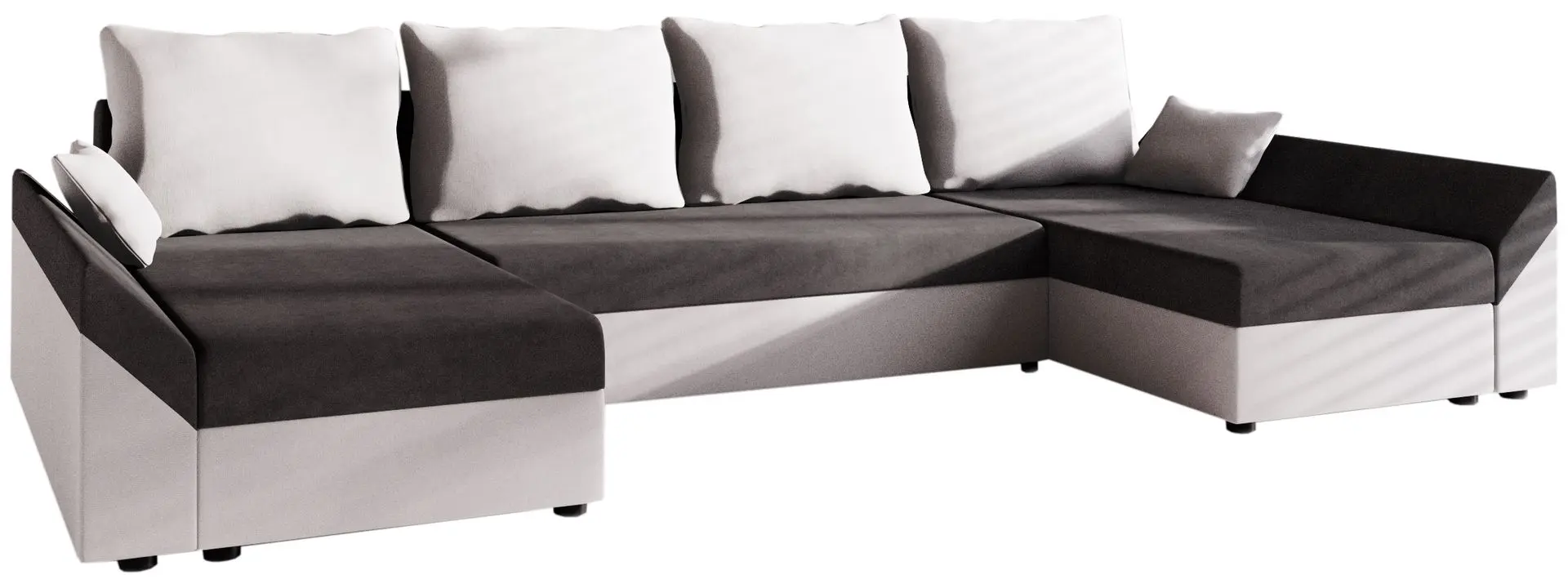 Диван П-образный Space Meble Dante U Mikrofaza 27/Mikrofaza 31 (Gray/White)