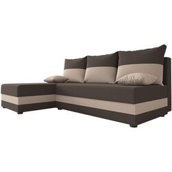 Диван угловой Space Meble Hewlet Rainbow 41/Rainbow 05 (Brown Dark/Brown Light) Thumb