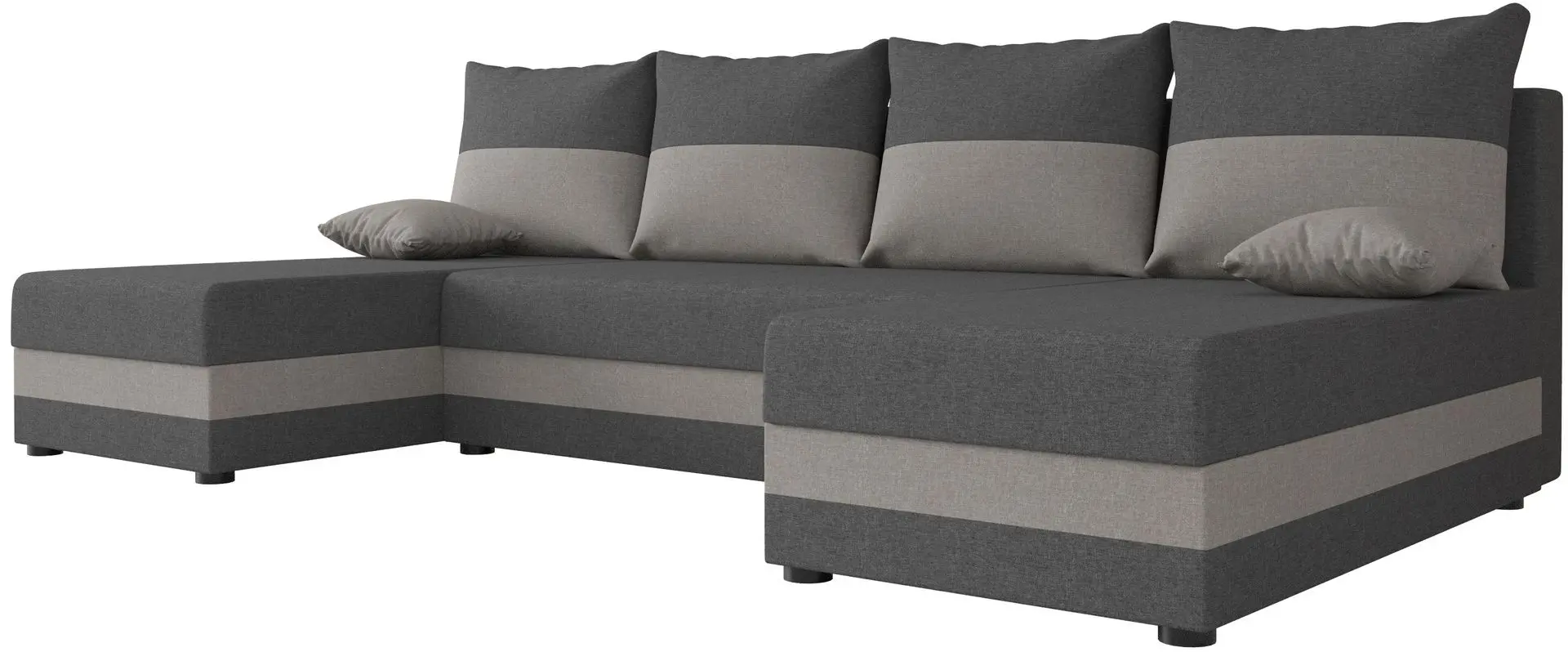 Диван П-образный Space Meble Hewlet U Sawana 05/Sawana 21 (Gray Dark/Gray)