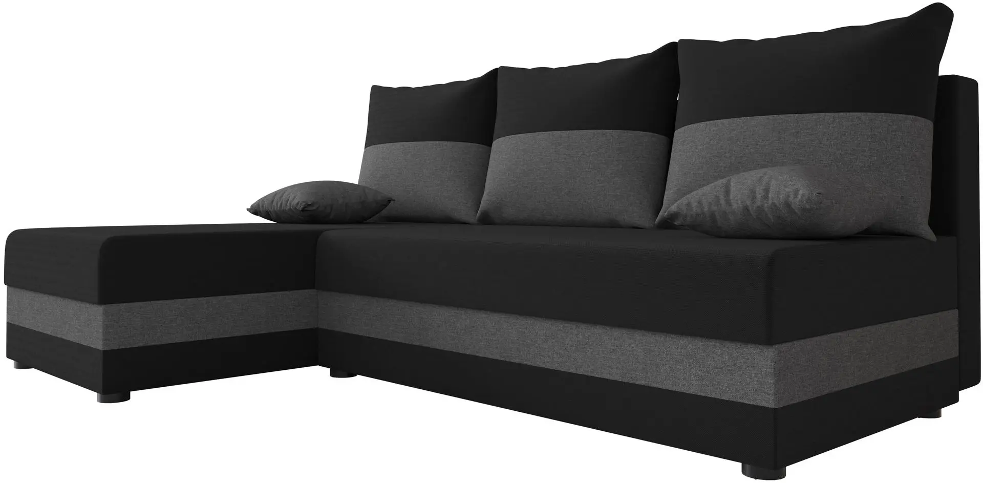 Canapea de colt Space Meble Hewlet Sawana 14/Sawana 05 (Black/Gray Dark)