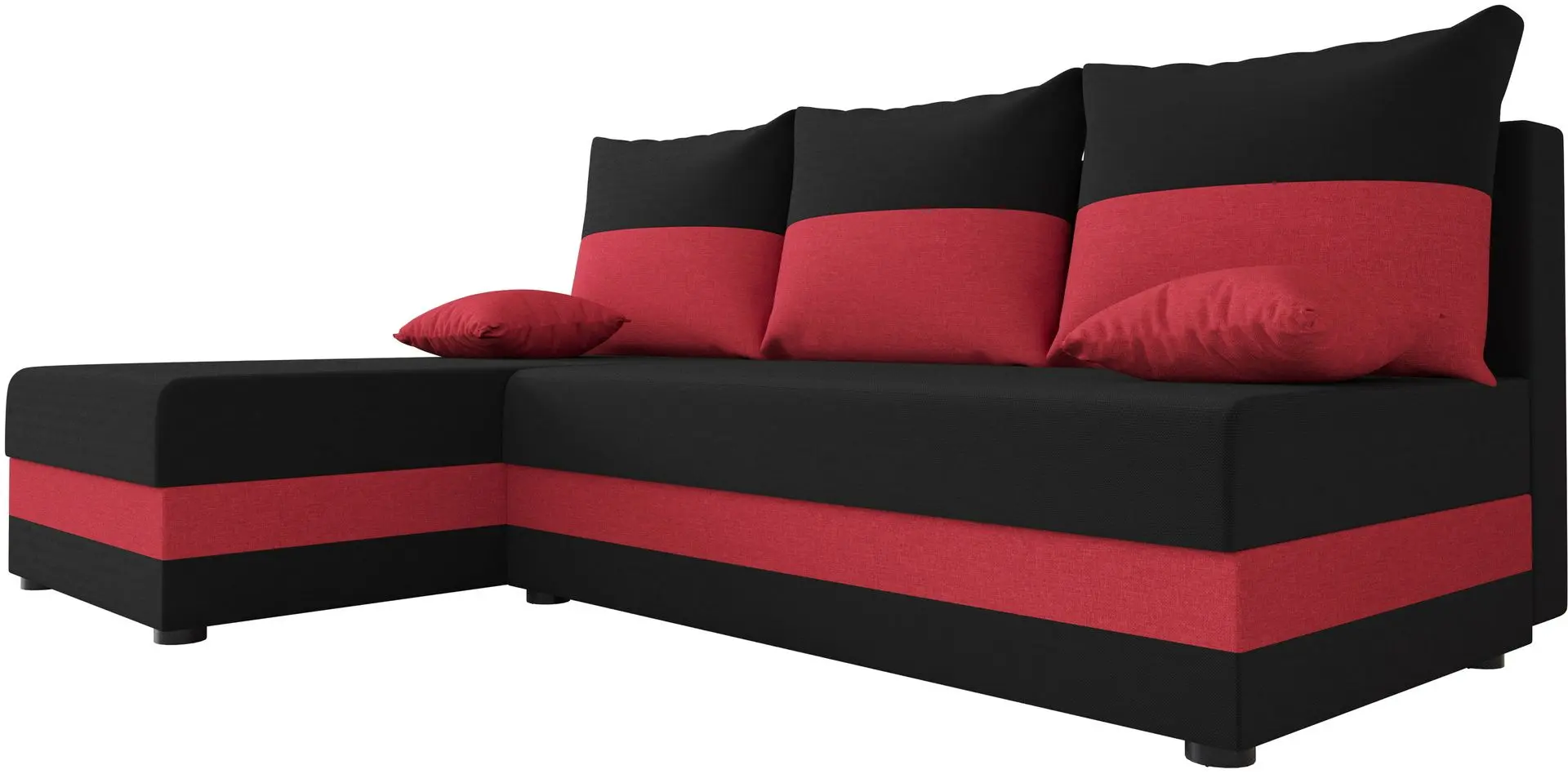 Диван угловой Space Meble Hewlet Sawana 14/Sawana 13 (Black/Red)