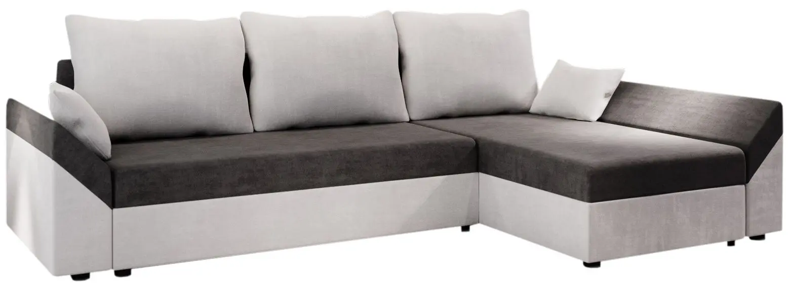 Диван угловой Space Meble Dante L Mikrofaza 27/Mikrofaza 31 (Gray/White)