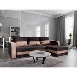 Canapea de colt Space Meble Hewlet Bis Sawana 16/Sawana 22 (Brown Dark/Brown Light)