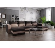 Canapea in forma de U Space Meble Hewlet U Bis Mikrofaza 20/Mikrofaza 05 (Brown/Beige)