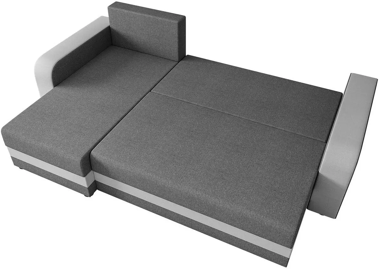 Canapea de colt Space Meble Hewlet Bis Sawana 05/Sawana 01 (Dark Gray/Ecru)