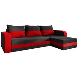 Диван угловой Space Meble Hewlet Bis Mikrofaza 15/Mikrofaza 22 (Black/Red) Thumb